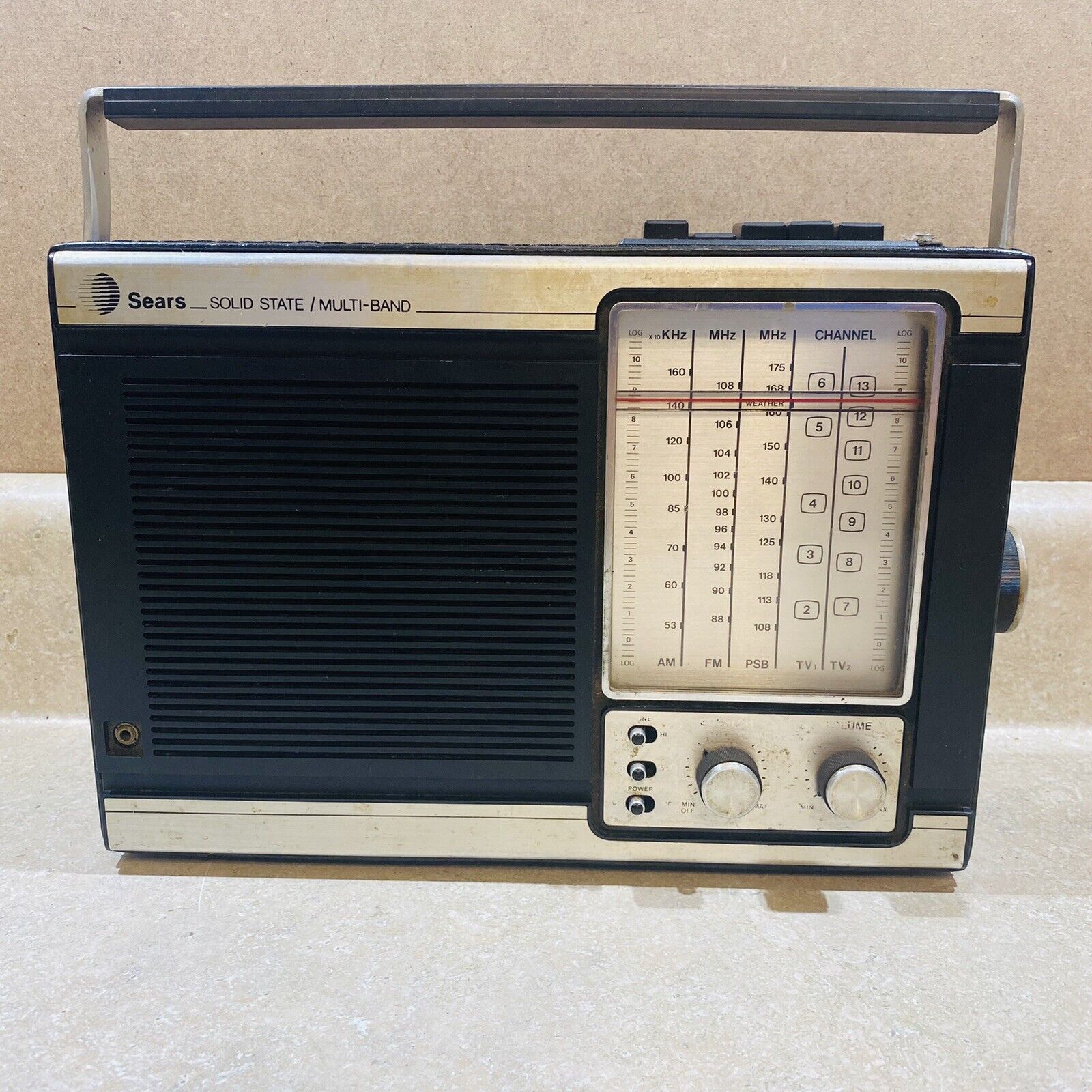Vintage Sears Craftsman Model 800 Solid State Multi Band Radio Transistor AM FM