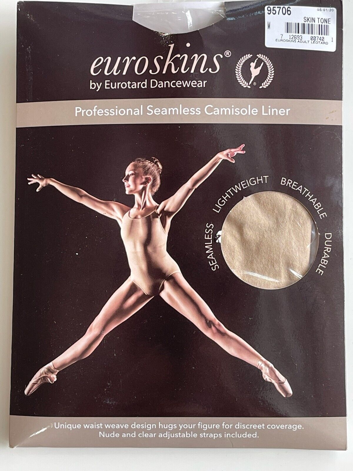 NEW Euroskins Nude Undergarment Adustable 95706 Dance Recital Womens XS, SM, Med