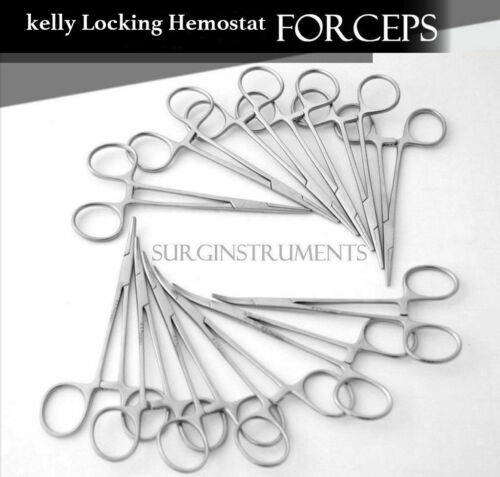 10 Pcs Assorted Kelly Hemostat Forceps 5.5