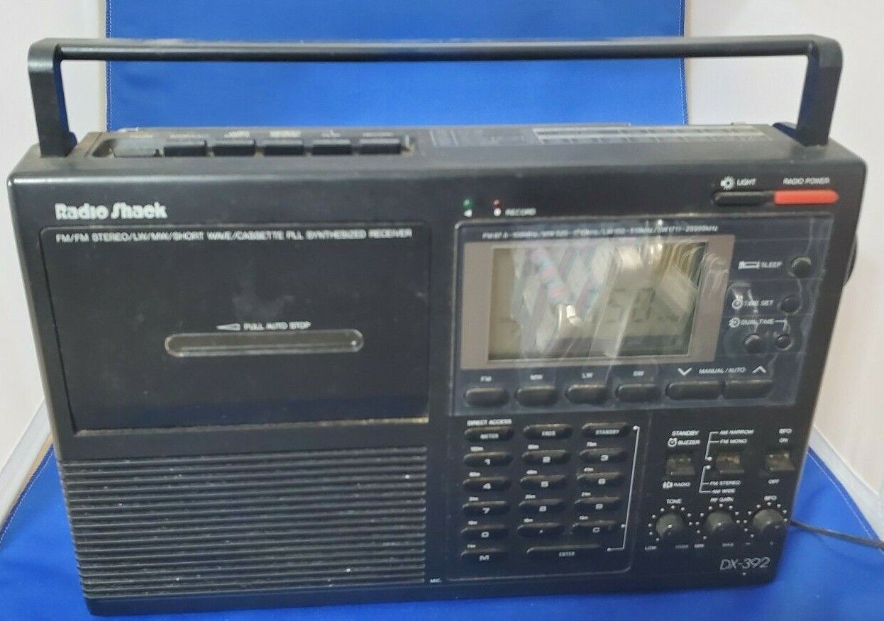 Radio Shack DX-392 FM/MW/LW/SW Radio Receiver Cassette Recorder See Disc
